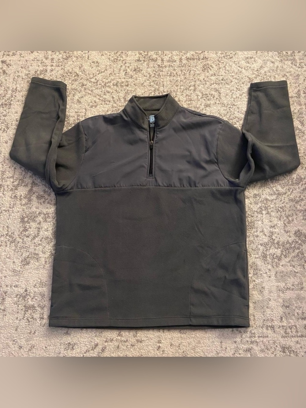 PGA Tour Grey/Green Quarter Zip Sweater Size XL
